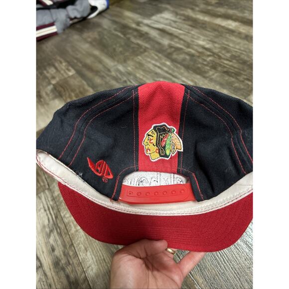 Vintage Chicago Blackhawks Hat NHL Cap Snapback Hockey AJD - Picture 4 of 5